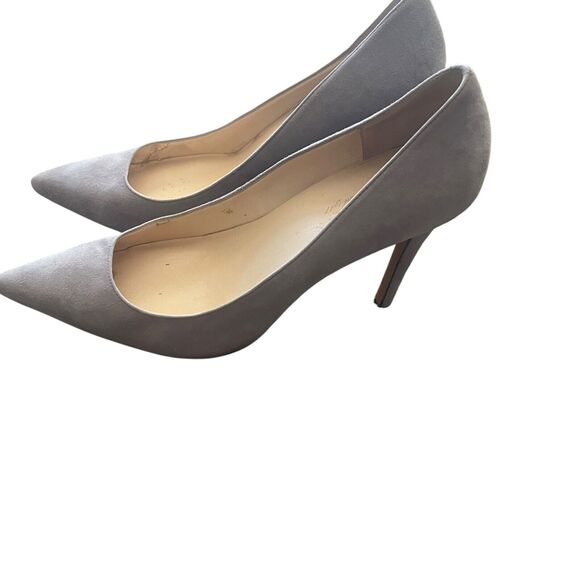 Talbots Women's Size 9 M Gray Leather Suede Pointed Toe 4.5 IN Heels‎ - Picture 7 of 12